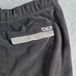 KAVU Fleece Pants Mens Small Grey Black Two-Tone Outdoor Lounge Sweatpants